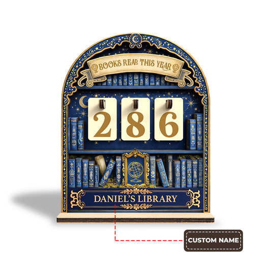 Personalized Books Tracker Sign, Magic Fantasy Arch Decor