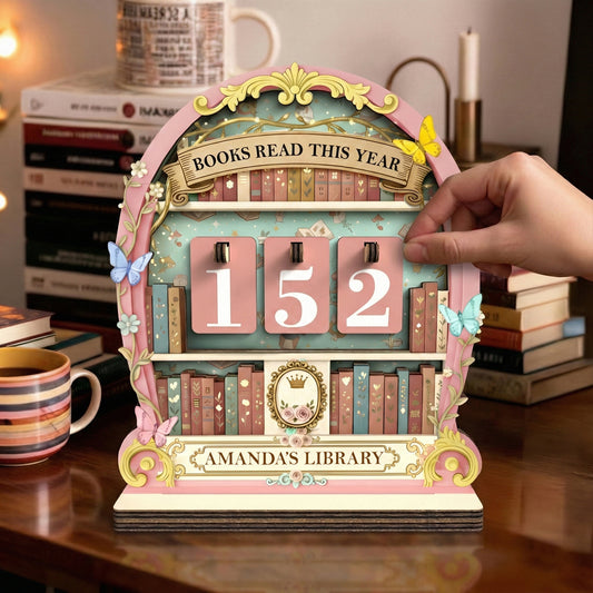 Personalized Book Tracker Sign, Fairytale Arch Design, Reader Gift
