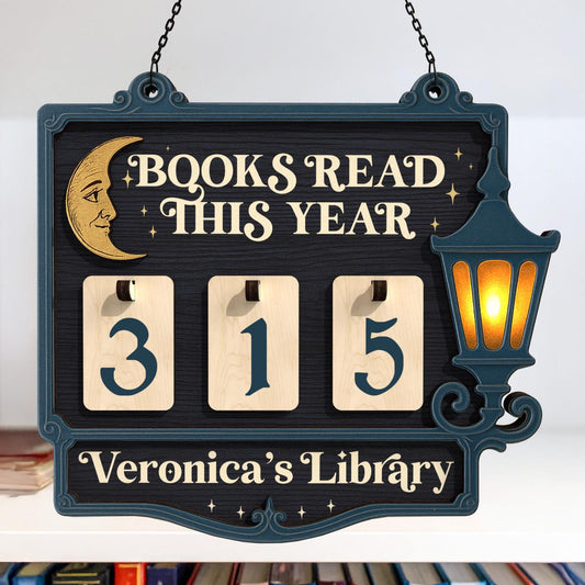 Custom Books Read Tracker,Books Read This Year Counter,Book Tracker,Library Sign,Bookshelf Decor,Book Lover,Reader Gift,Bookish,Book Ends