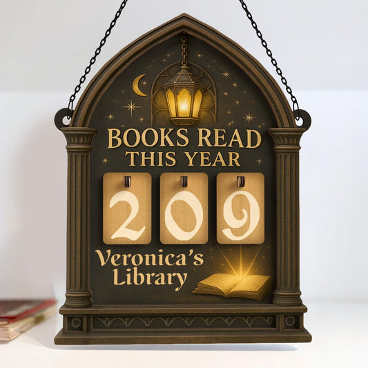 Custom Books Read Tracker,Books Read This Year Counter,Bookshelf Library Decor,Gift for Reader,Book Lover,Bookish Gift,Book End,Book Club