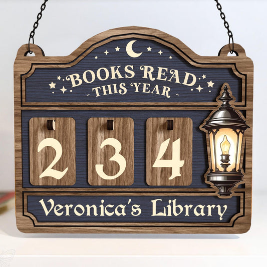 Personalized Books Read Tracker,Books Read This Year Counter,Book Tracker,Bookshelf Decor,Book End,Reader Gift,Book Lover,Gift,Bookish Gift