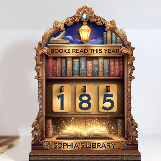 Custom Books Read Tracker,Books Read This Year Counter,Book Lover,Book Tracker,Library Bookshelf Decor,Reader Gift,Reading Lover,Book End