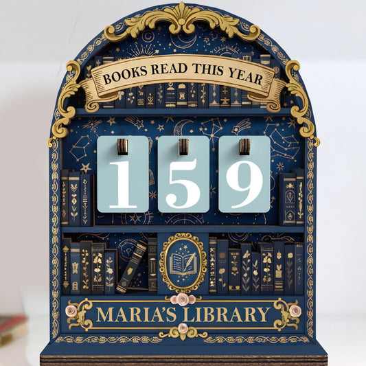 Vintage Book Read Tracker, Personalized Book Lover Gift