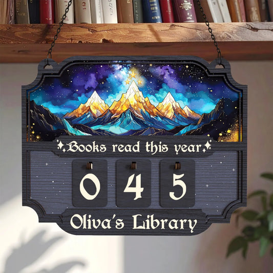 Personalized Books Read Tracker Wooden, Night Court Books Tracker, Books Read This Year, Gift for Readers, Book Lovers Gift, r, Home Decor