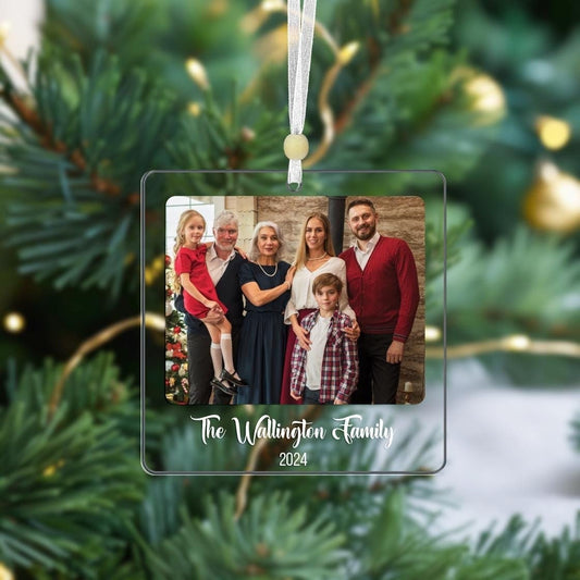 Custom Family Photo Christmas Ornament,Family Ornament,Family Picture Ornaments,Christmas Gift,Photo Ornament,Couple Ornament,Bestie Gift