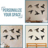SET OF 6 BLACK BIRD WOOD WALL DECOR AND HUMMINGBIRD WALL DECOR WOODEN