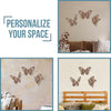 SET OF 3 BROWN BUTTERFLY WOOD WALL DECOR