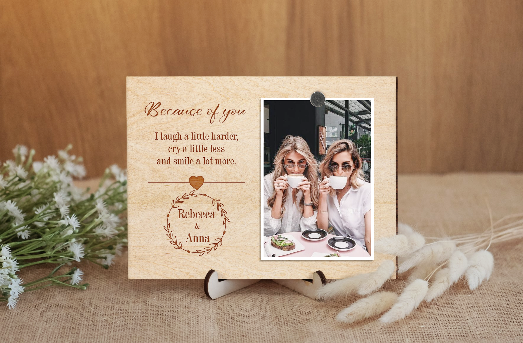 Best Friends Picture Frame, Best Friend Birthday Gifts for Women, Gifts for Best Friend Long Distance Gifts Going Away Gifts for Friends Graduation Gift for BFF