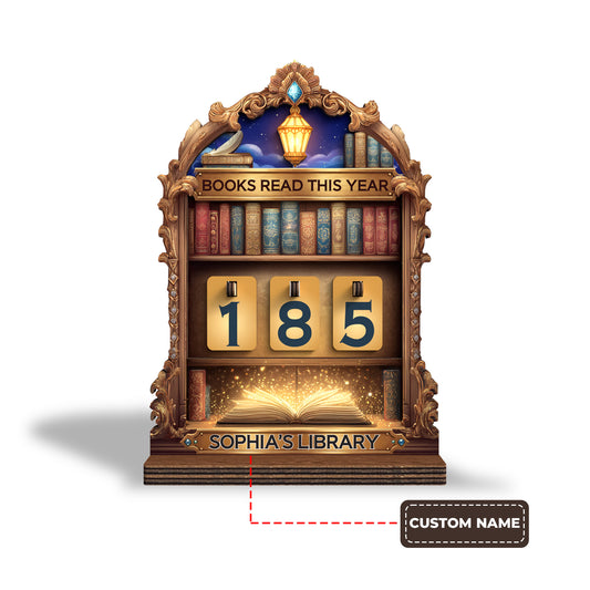 Personalized Book Tracker, Royal Golden Arch, Reader Gift