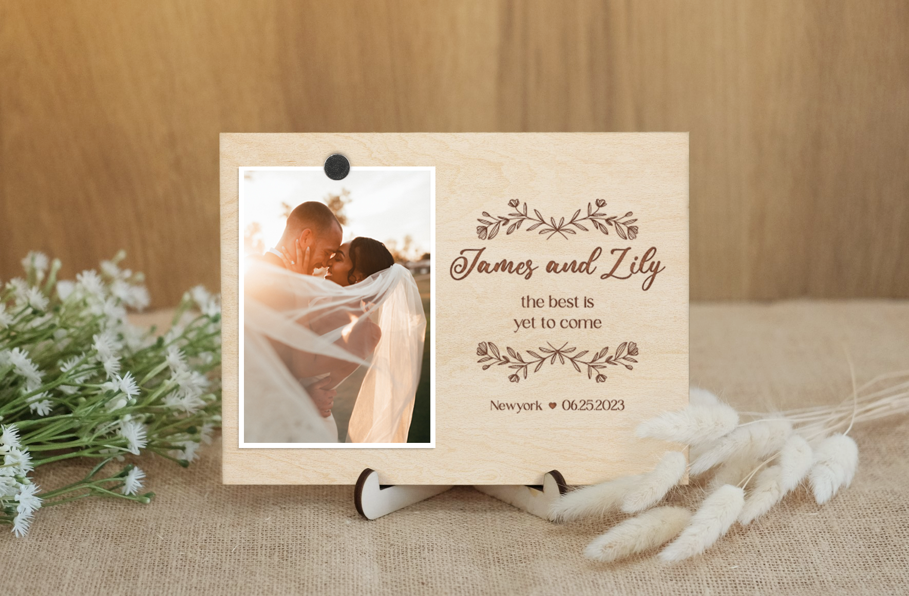 Custom Picture Frame Personalized Wedding Picture Frame Wedding Gift for Couples