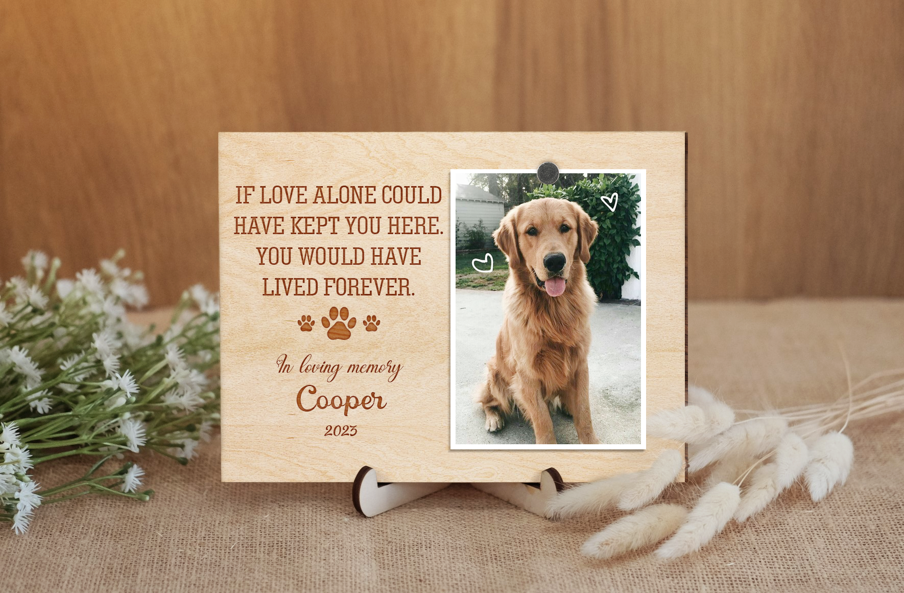 Custom Memorial Standing Frame - Memorial Pet