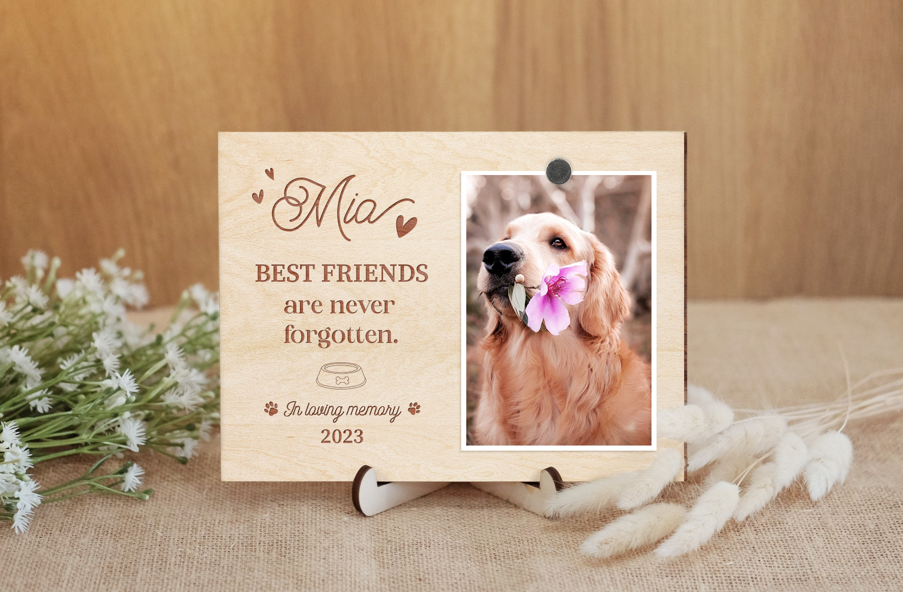 Pet Memorial Gift Best Friends Are Never Forgotten Pet Sympathy Personalization Pet Loss Frame Dog Memorial Gift