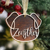 Personalized Pet Face Ornament For Christmas Tree, Wooden Dog Cat Ornament Chrsitmas, Custom Pet Name Wood Hanging Ornament, Cat Sympathy Gifts, Dog Loss Ornament, Pet Remembrance Gift