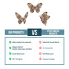 SET OF 3 BROWN BUTTERFLY WOOD WALL DECOR