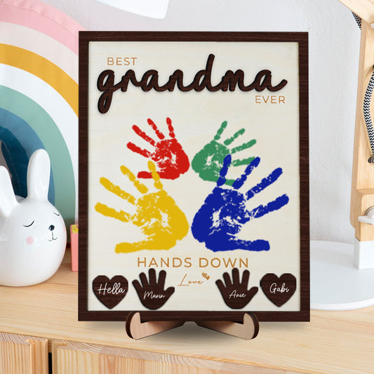 Best Grandma Ever DIY Handprint Sign Kit
