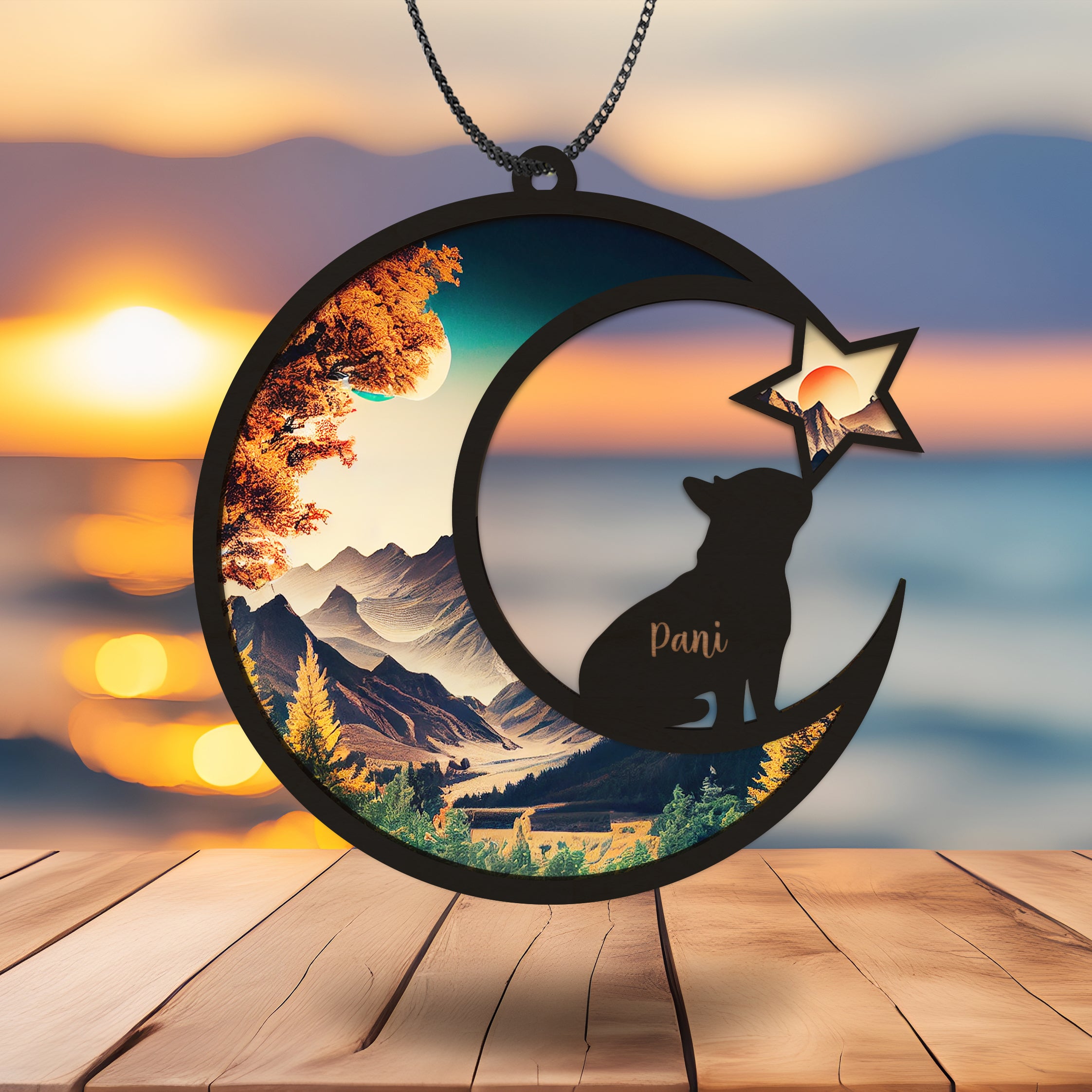 DNPETS| Custom Pet Memorial Suncatcher Dog Death Gifts