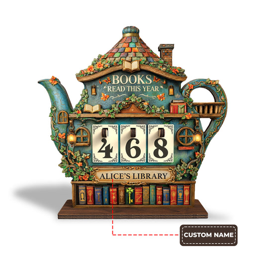 Personalized Books Read Sign, Magical Tea Party House, Custom Gift