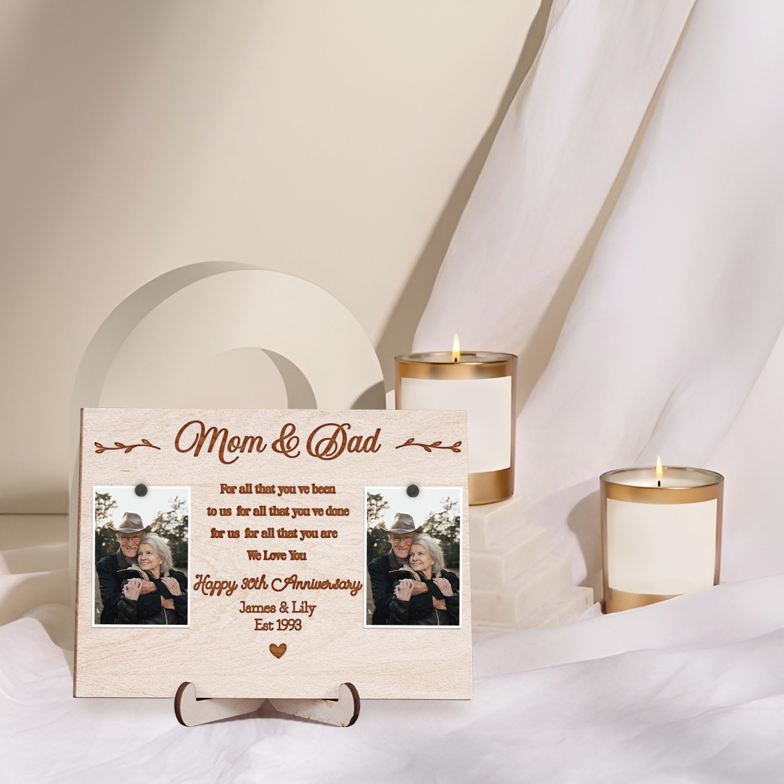 50th Anniversary Picture Frame | Gift for Parents Golden Anniversary