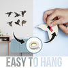 SET OF 6 BLACK BIRD WOOD WALL DECOR AND HUMMINGBIRD WALL DECOR WOODEN