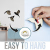 SET OF 3 BROWN HUMMINGBIRD WOOD WALL DECOR