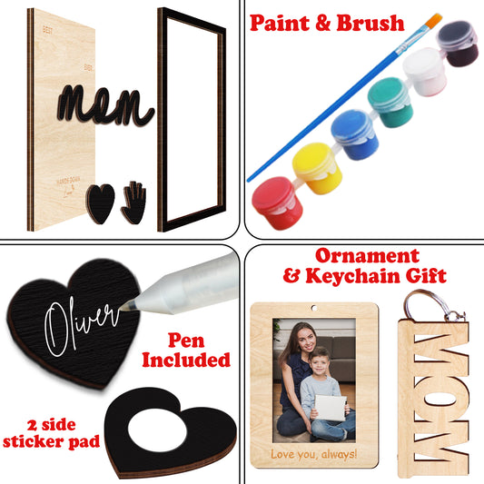 Best Mom Ever DIY Handprint Wooden Sign Kit