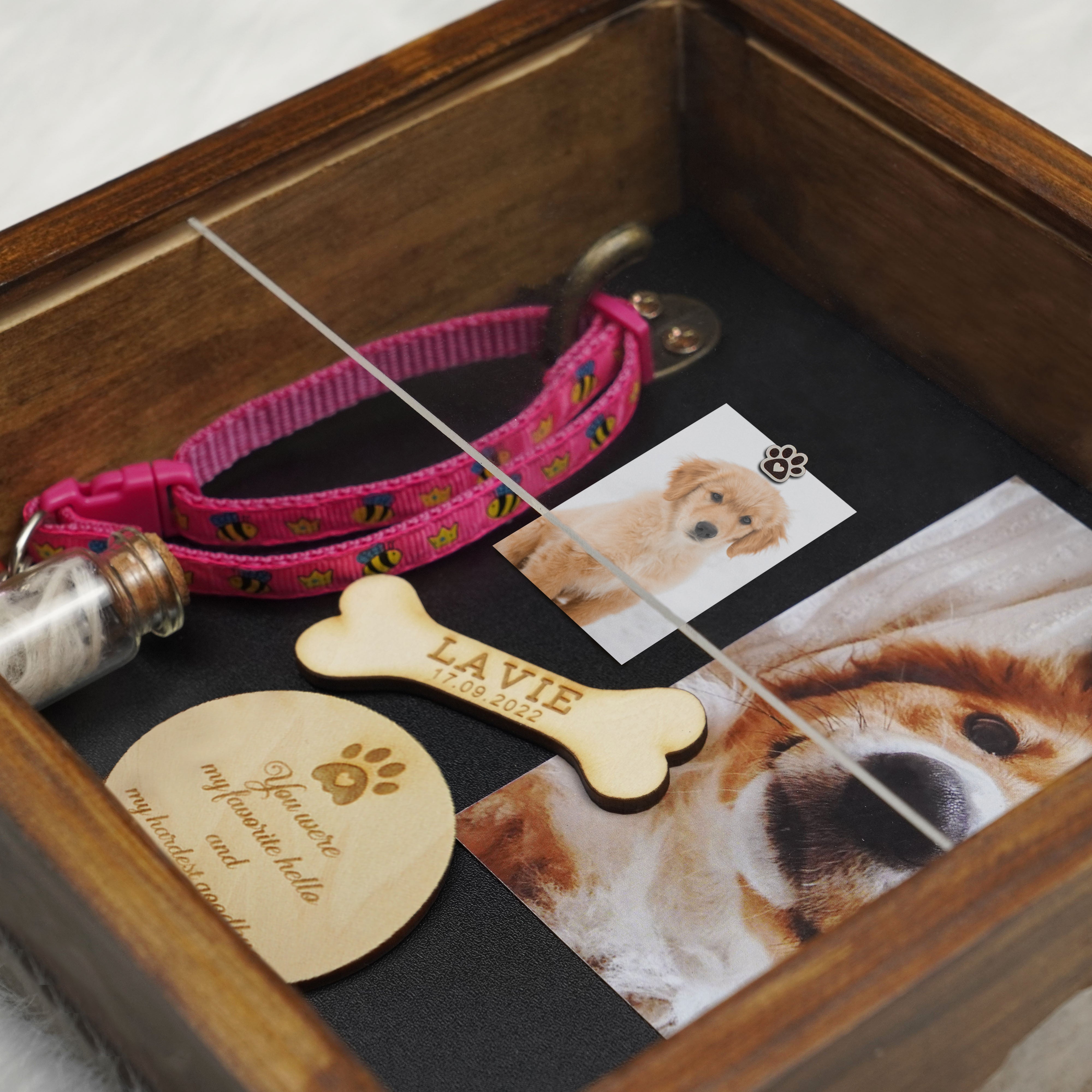 Personalized Pet Memorial Shadow Box, Pet Loss Sympathy Gifts