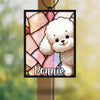 Personalized Pet Memorial Suncatcher, Loss Of Pet Sympathy Gift, Dog Memorial Sun Catcher Dog Suncatcher For Window Pet Loss