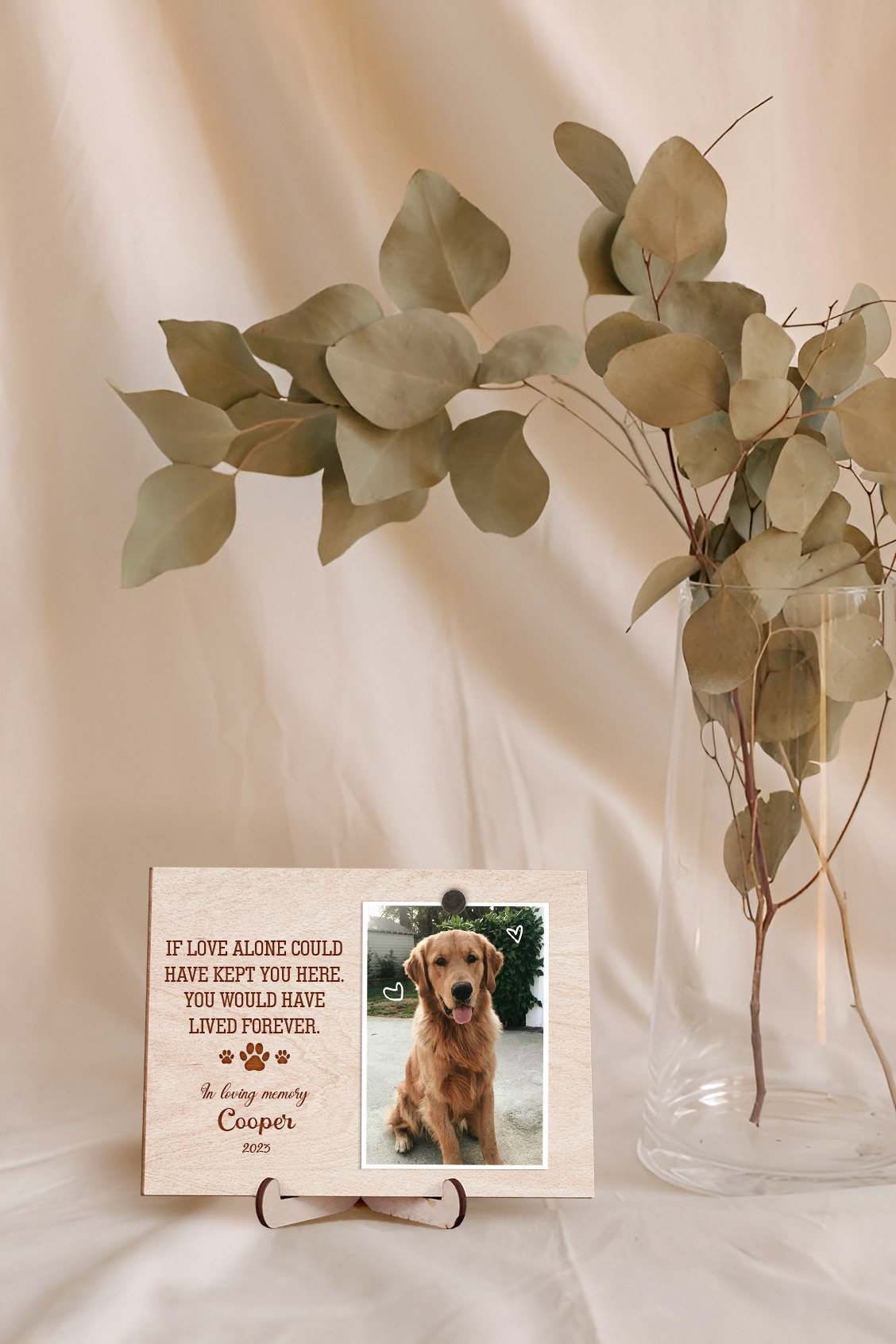 Custom Memorial Standing Frame - Memorial Pet