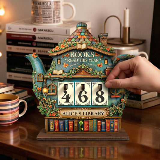 Personalized Books Read Sign, Magical Tea Party House, Custom Gift