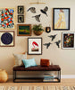SET OF 6 BLACK BIRD WOOD WALL DECOR AND HUMMINGBIRD WALL DECOR WOODEN