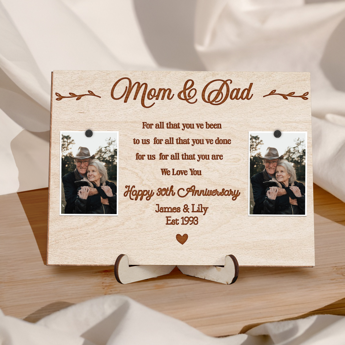 50th Anniversary Picture Frame | Gift for Parents Golden Anniversary