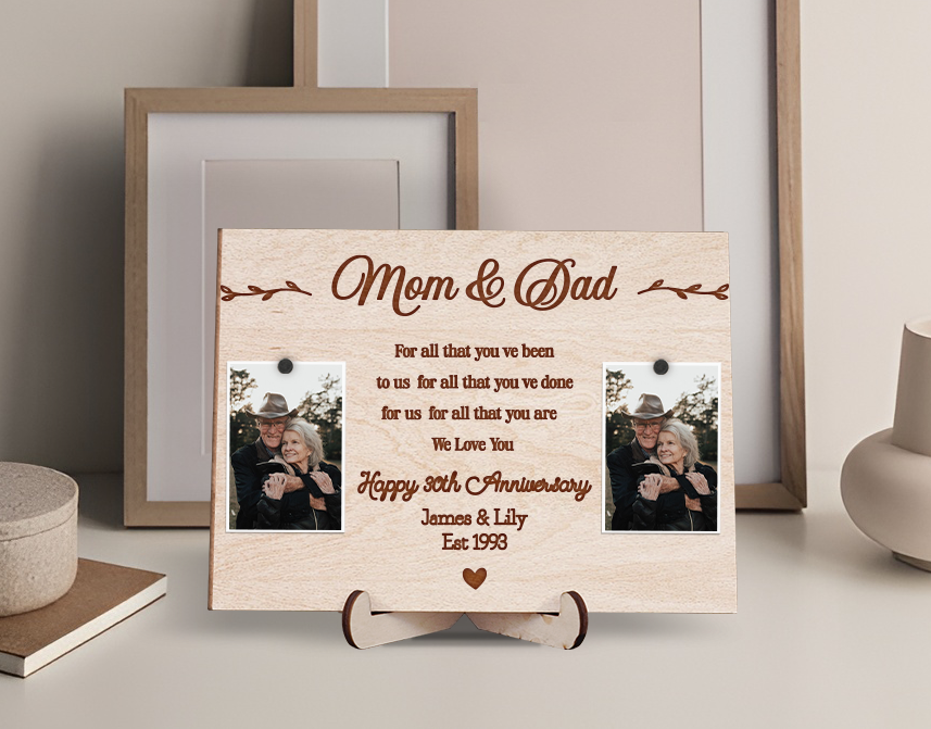 50th Anniversary Picture Frame | Gift for Parents Golden Anniversary