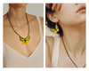 Wooden Butterfly Jewelry Set Luna Moth Insect Pedants Earrings