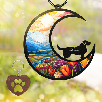 Golden Retrievers Dog Memorial Suncatcher Window Hanging Remberance Gift