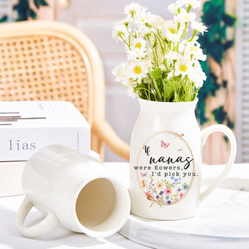 Flower Vase Personalized Gift For Grandma Wildflower Mug