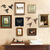 SET OF 6 BLACK BIRD WOOD WALL DECOR AND BROWN HUMMINGBIRD WALL DECOR WOODEN