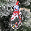 Personalized Snowman Family 4D Shaker Ornament