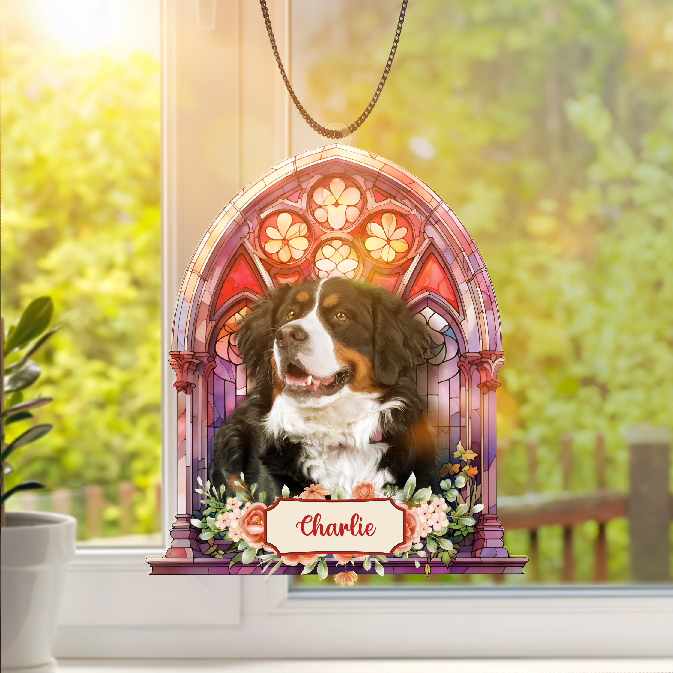 DNPETS | Dog Memorial Suncatcher Sympathy Gift for Dog Lover