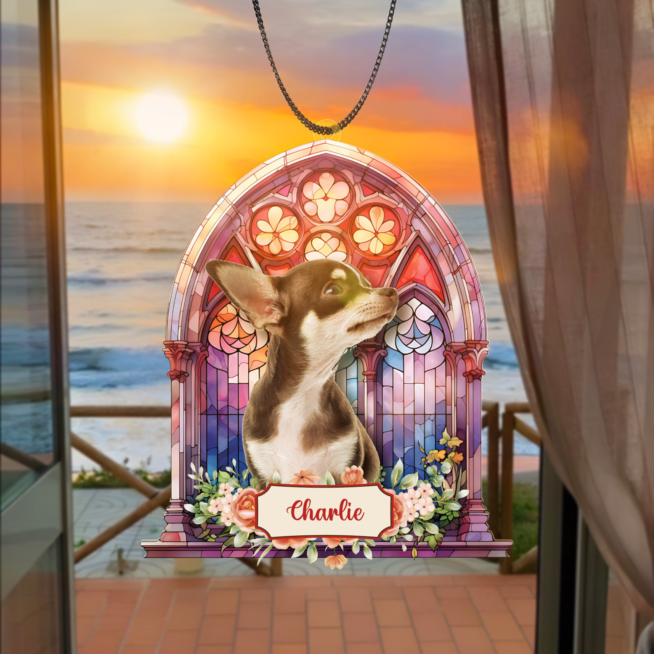 DNPETS | Dog Memorial Suncatcher Sympathy Gift for Dog Lover