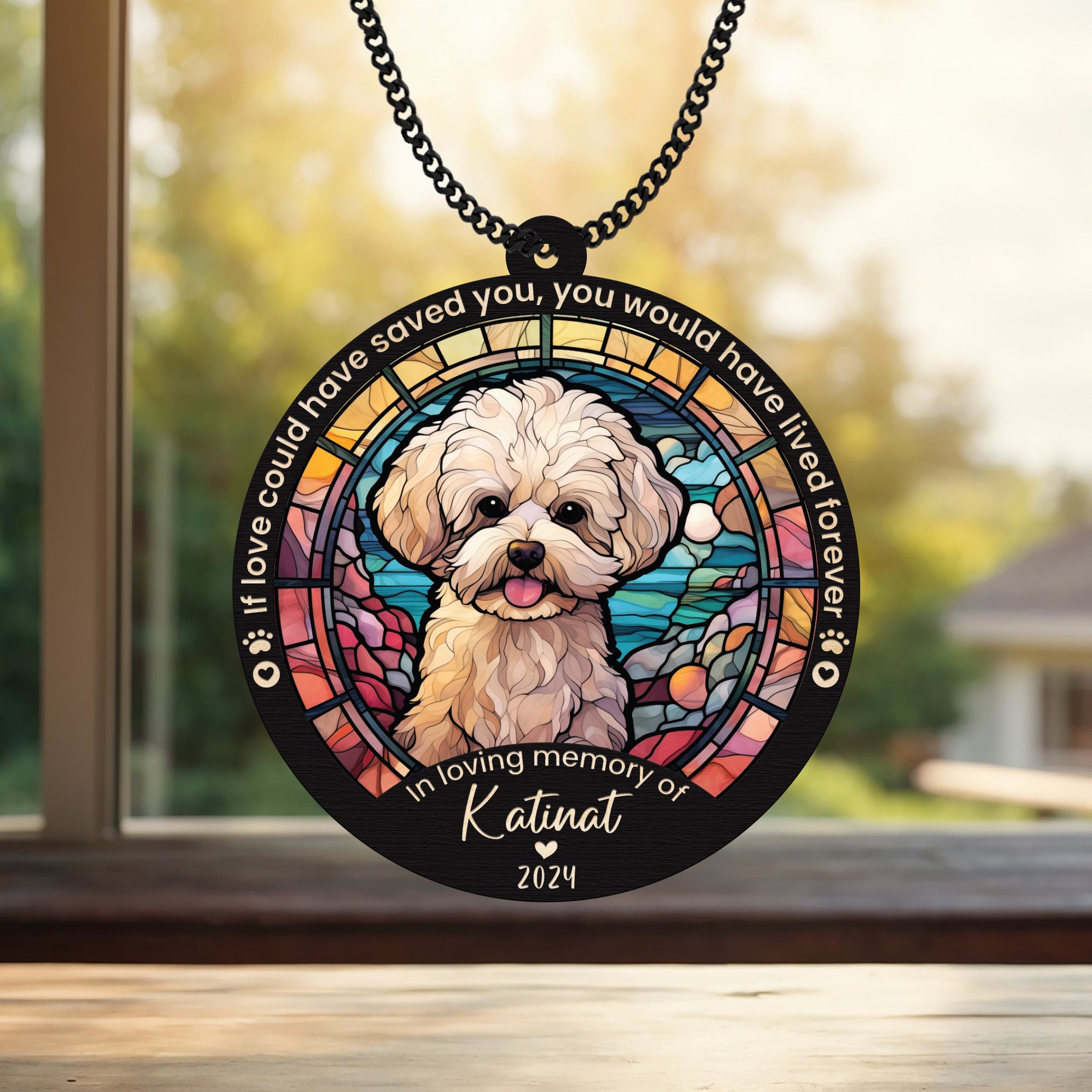 DNPETS | Personalized Pet Memorial Suncatcher Loss Of Pet Gift