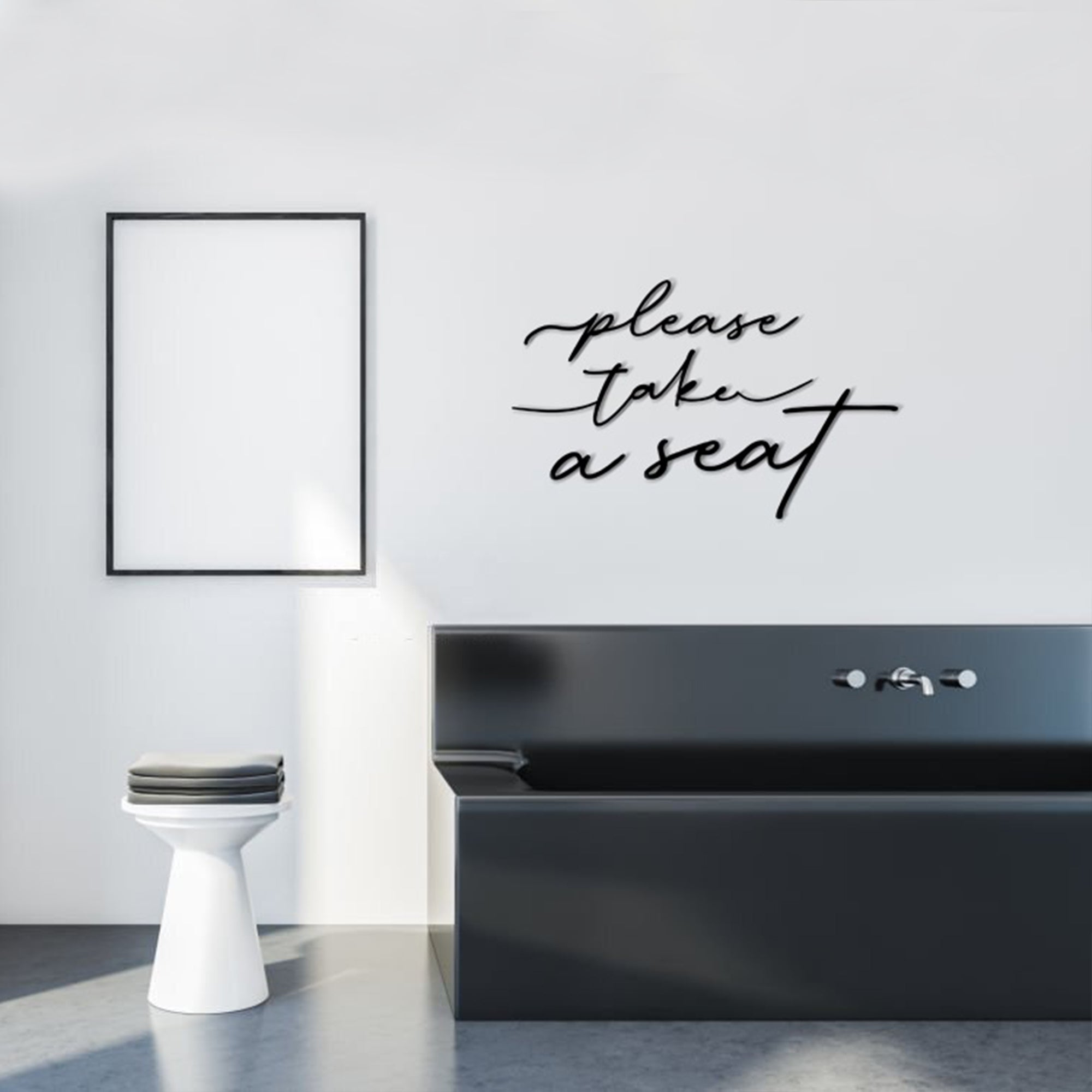 Please Take A Seat Bathroom Wall Decor
