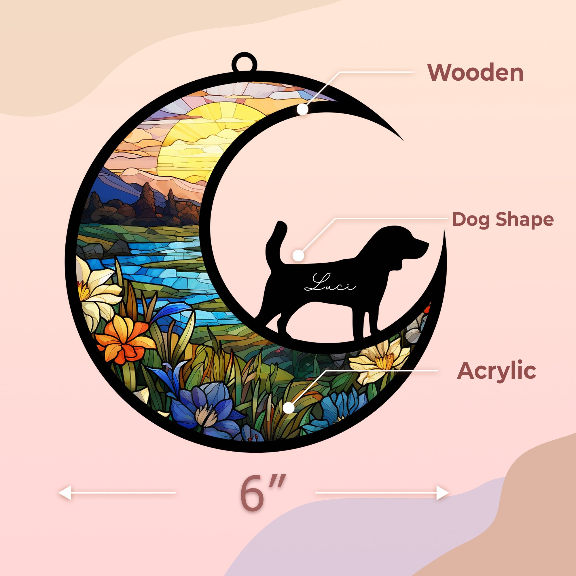 Beagles Dog Memorial Suncatcher Window Hanging Remembrance Gift