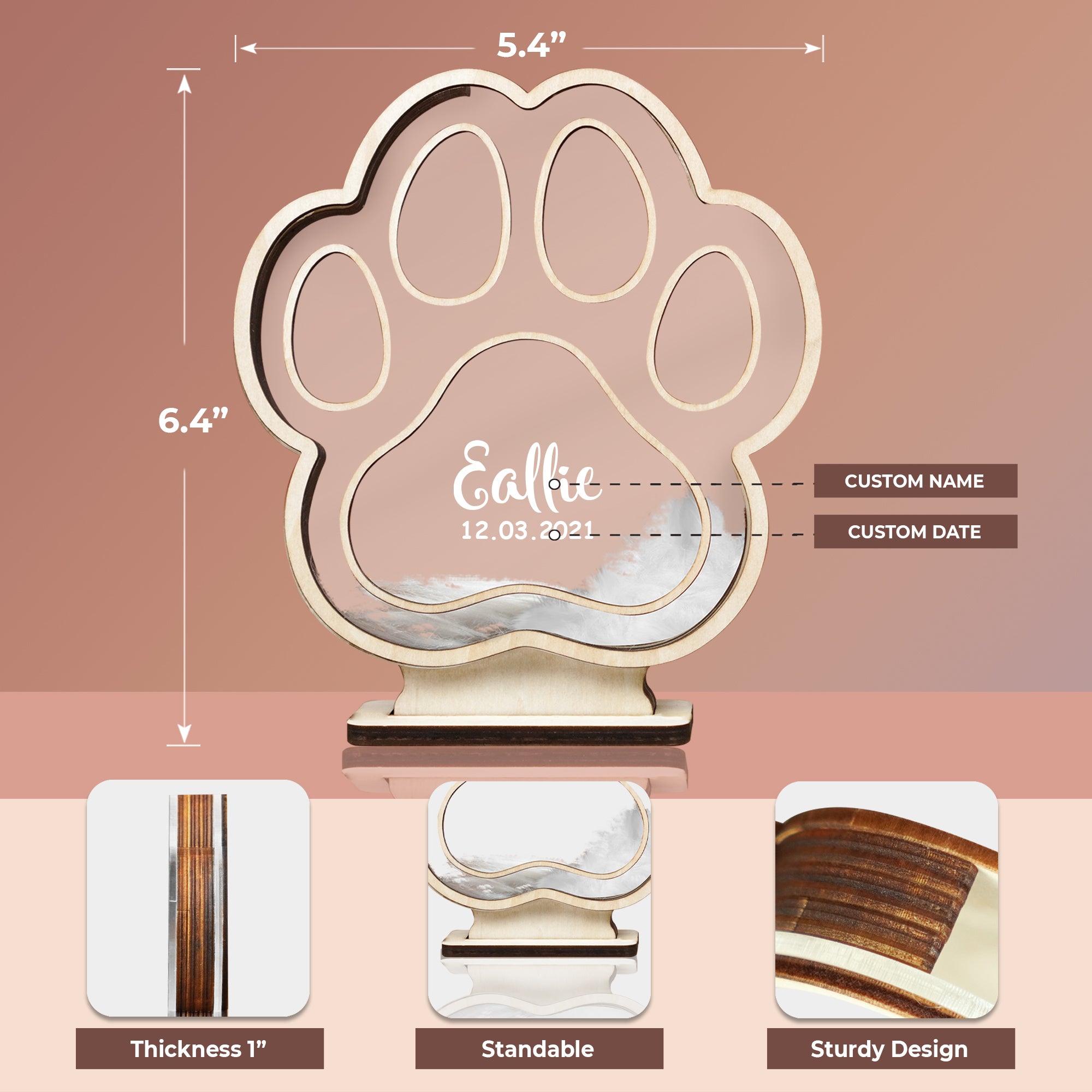 Personalized Pet Memorial Shadow Box, Loss Of Pet, Pet Sympathy Gift.
