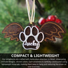 Personalized Pet Memorial Ornament Paw With Wings Christmas Ornament, Pet Angel Paw Christmas Tree Ornaments Cat Sympathy Gifts Dog Loss Ornament Pet Remembrance Gift