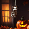 Skeleton Cat Halloween Earrings Christmas Accessory Witch Halloween Costume Jewellery Spooky Wooden Studs Pet Ear Wires for Girl |OG-71