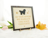 DNPETS Meaningful Custom Dog Wood Frame Quote in This Home We Narrate the Dog's Thoughts Pet Theme Wall