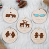 Personalized First Christmas as Mr and Mrs Ornament Custom Reindeer Bear Penguin Couple Christmas Ornaments Engagement Wedding Keepsake Gifts for Newlywed Xmas Tree Decorations