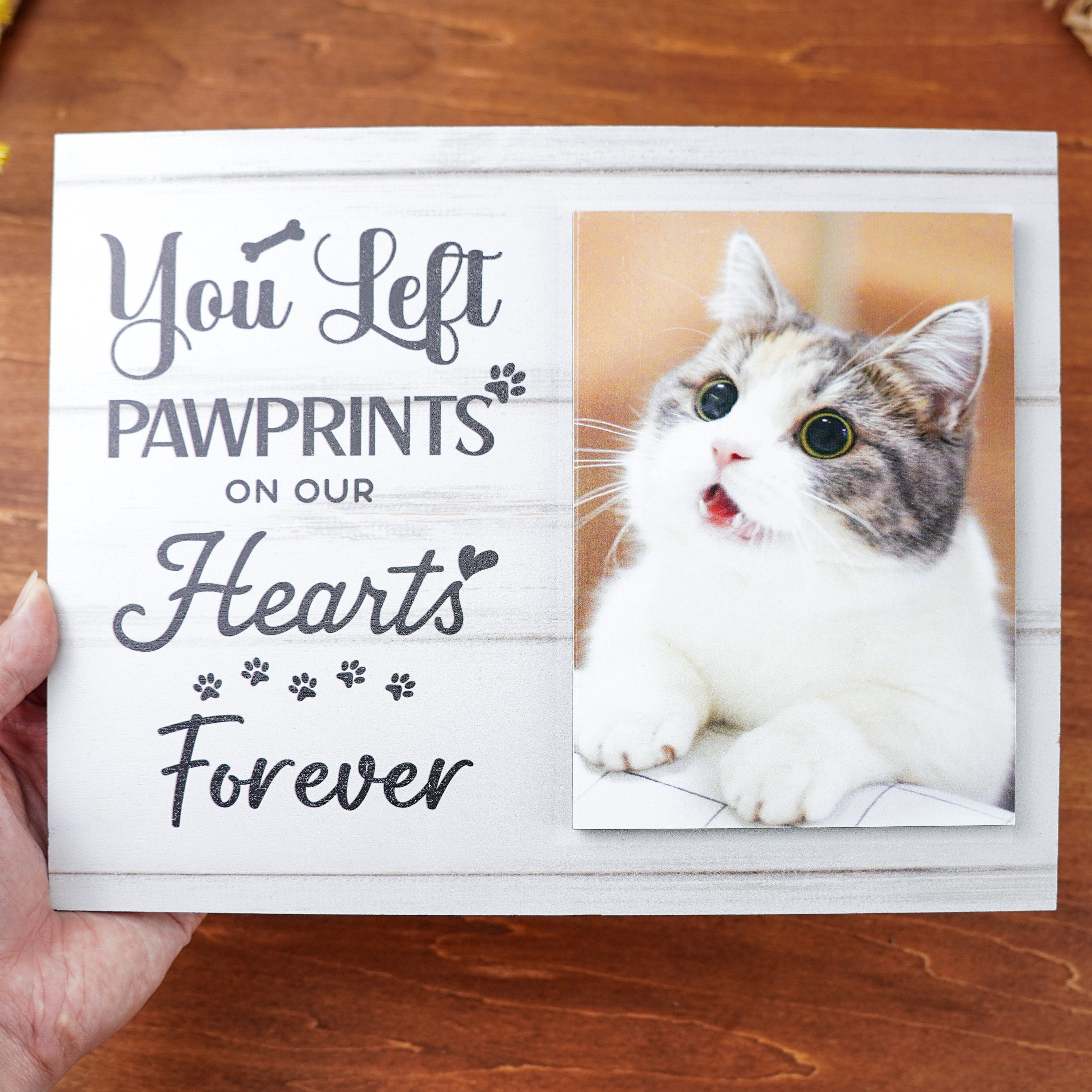 DNPETS Pet Memorial Printed Wooden Photo Frame Pet Loss Gift