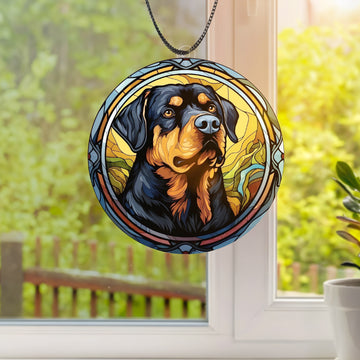 DNPETS | Heartwarming Dog Portrait Memorial Suncatcher Gift for Pet Loss