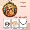 Dog Portrait Suncatcher, Pet Stained Glass Window Decor